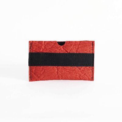 Terra slim card holder - Paprika & Liège