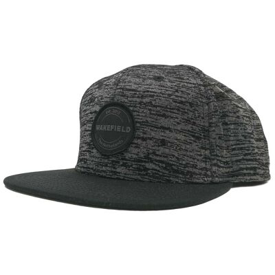 Zebra Cap - Gestreifter Schwarz/Grauer Snapback-Hut