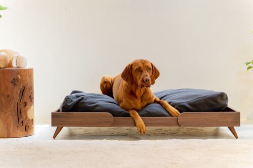 Kamiel wooden dog bed XL -117x73x20cm - dark wood