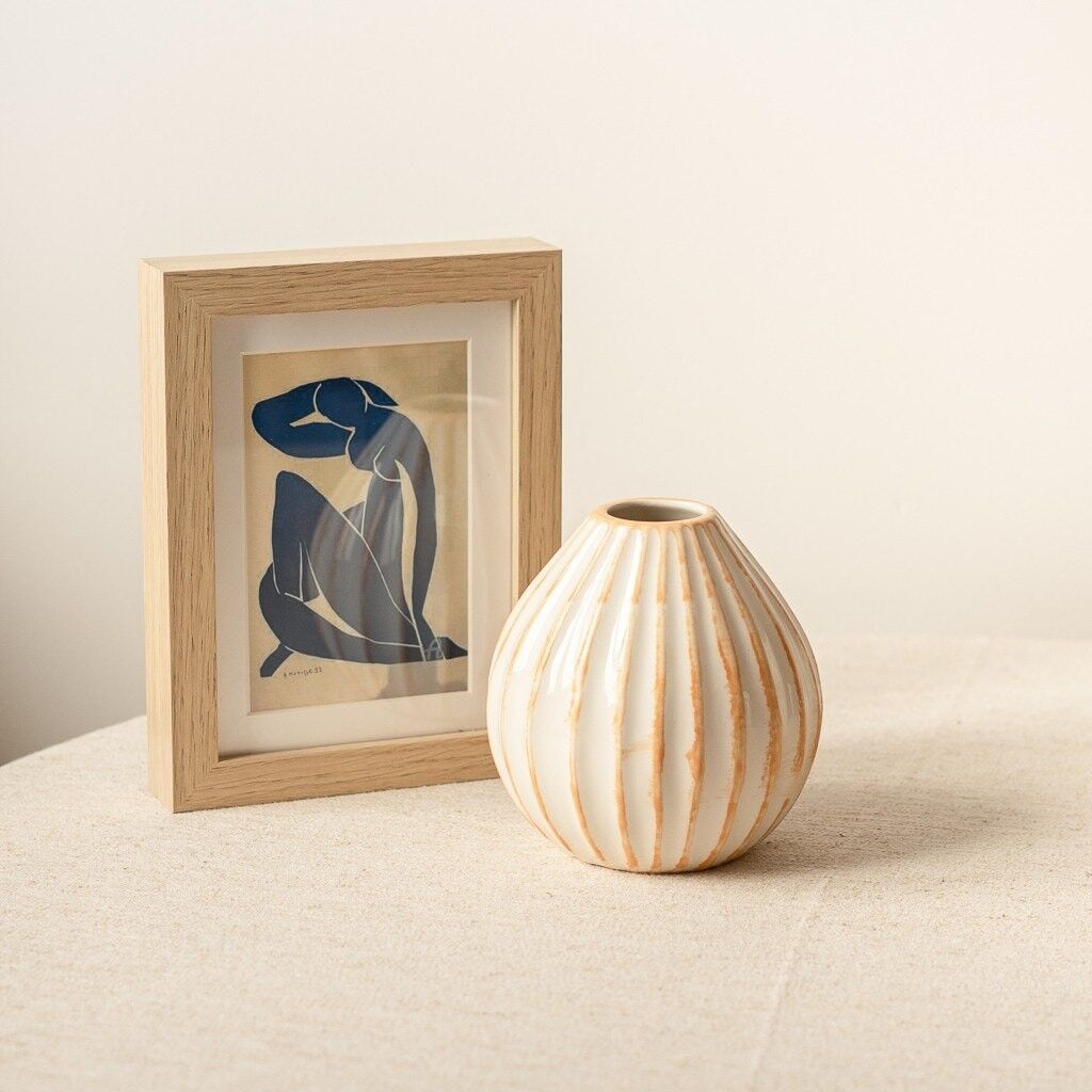 Kleine Andenvase Orange patiniert