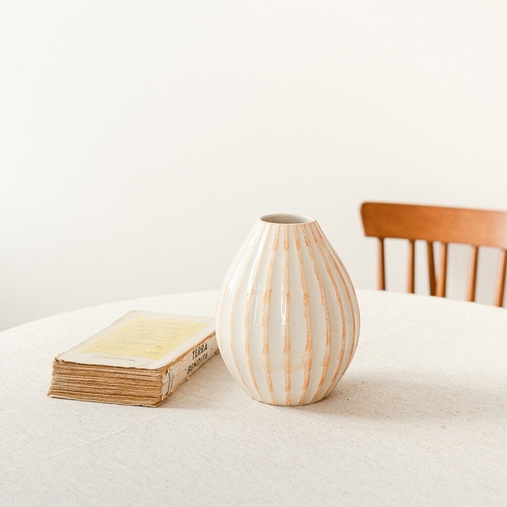 Große Andenvase Orange patiniert