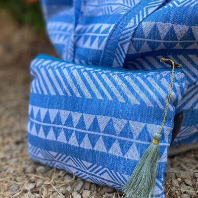 CLUTCH BAG HANDLOOM SMALL AQUA