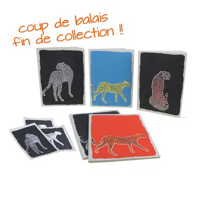Sheeta notebook 15 x 20 cm sequined panther set of 24