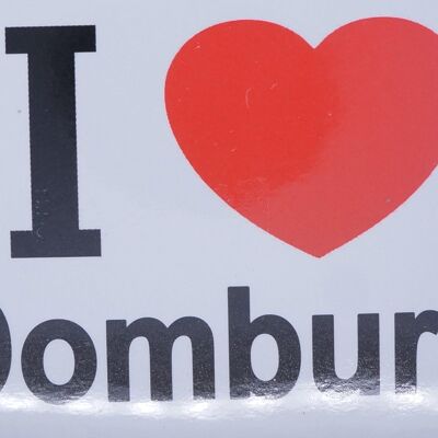 Imán de nevera I Love Domburg