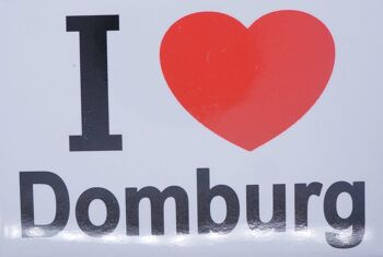 Aimant de réfrigérateur J'aime Domburg 1