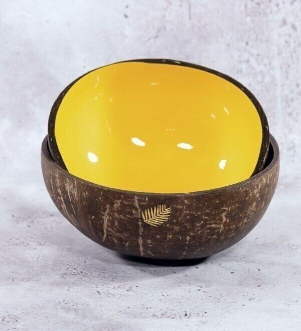 Bol coco brillant jaune moutarde by MonJoliBol