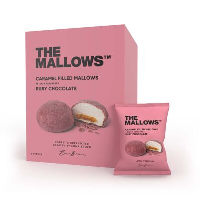Mallows ripieni di caramello + cioccolato Ruby 5 x 16g