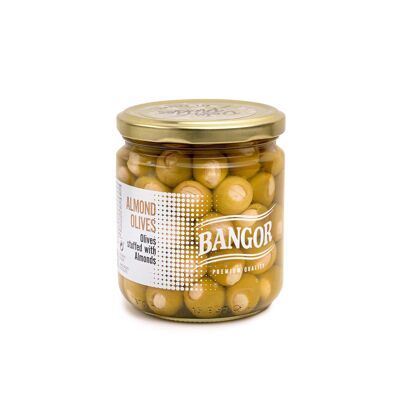 OLIVES WITH ALMONDS 370 ML DELY PICKLES TRAY OF 6 UNITS BANGOR