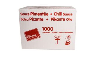 HUILE À PIZZA ÉPICÉE COFFRET 1000 UNITÉS/SACHETS UNIDOSE 2