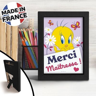 Looney Tunes - Cadre cadeau - "MERCI MAÎTRESSE"