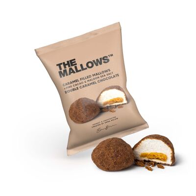 Malvaviscos Rellenos Caramelo + Chocolate Doble Caramelo + Cacao Fino & Sal Maldon 18g.