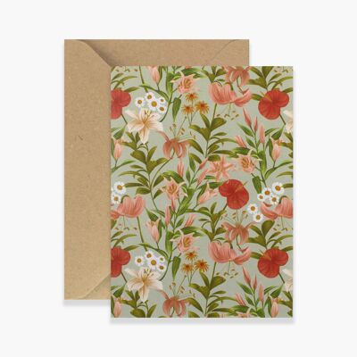 Card "Flowers" Lilium