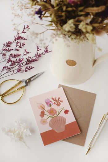 Carte Bouquet Vase Coquillage 5