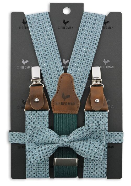 Sir Redman suspenders combi pack Cortese Classico turchese