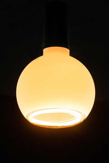 Globe flottant LED 125 givré laiteux 3