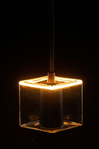 Cube flottant LED 86 à l'intérieur transparent 2