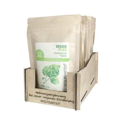 VEGAN PLUS - set da 8 in vassoio di legno riutilizzabile