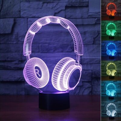 Lampe 3D Casque audio