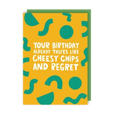 Confezione da 6 biglietti di compleanno con patatine al formaggio