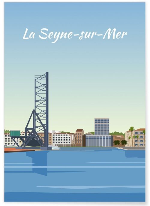 Affiche illustration de la ville de La Seyne-sur-mer