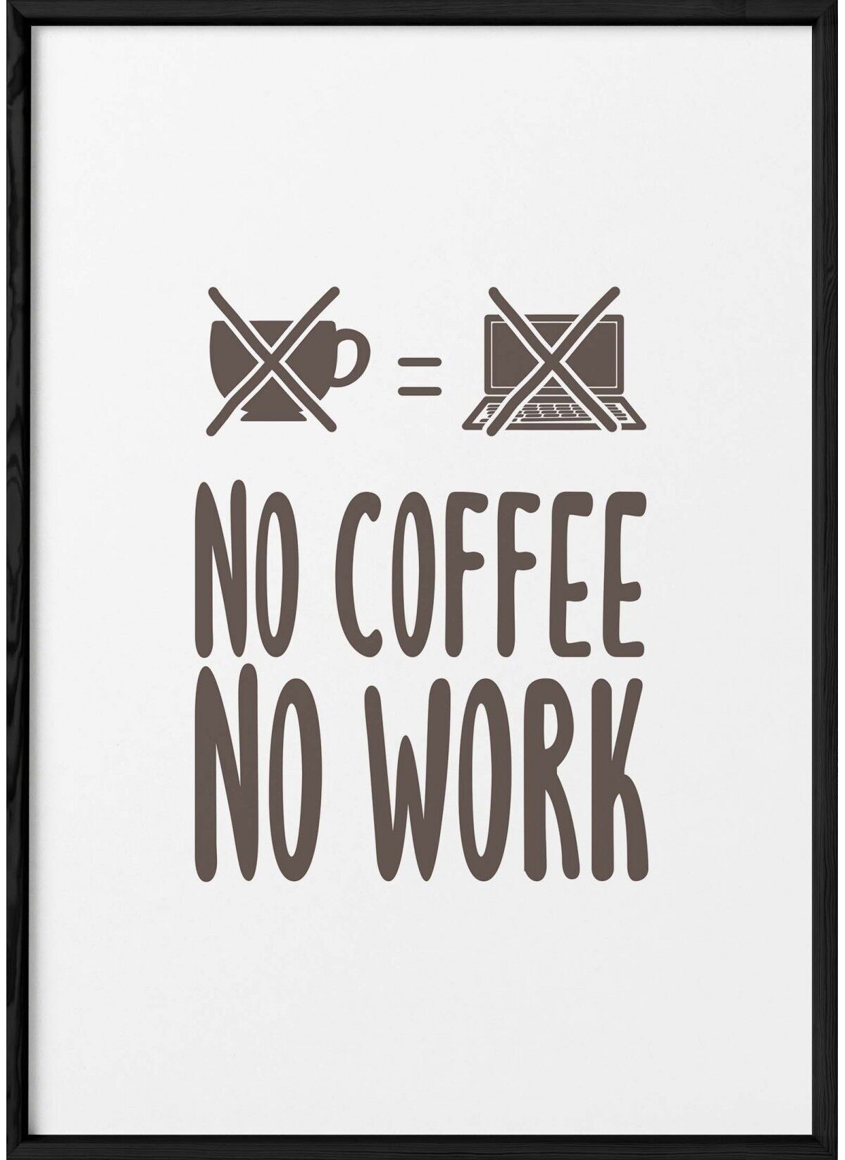 Poster "Niente caffè niente lavoro"
