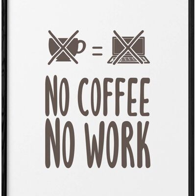 Poster "No coffee no work"