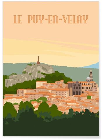 Affiche illustration de la ville Le Puy-en-Velay 1