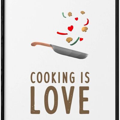 Cartel "Cocinar es amor"