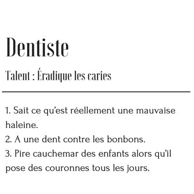 Poster di definizione del dentista