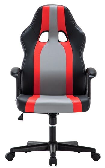 IWMH Drivo Gaming Racing Chaise PU Cuir ROUGE 2