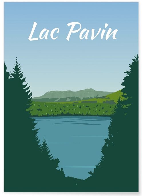 Affiche illustration du Lac Pavin