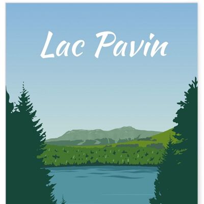 Affiche illustration du Lac Pavin