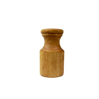 Olive wood salt shaker weight, Tunisia