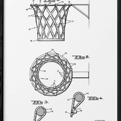 Póster "Patente Aro de Baloncesto"