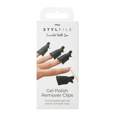 5 clips quitaesmalte de uñas de gel STYLFILE.