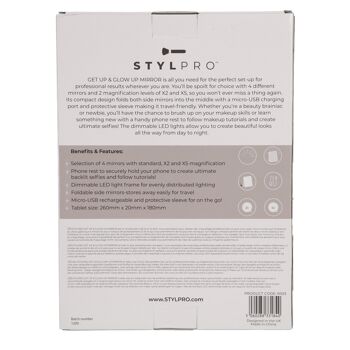 STYLPRO GET UP AND GLOW UP MIROIR PLIANT 6