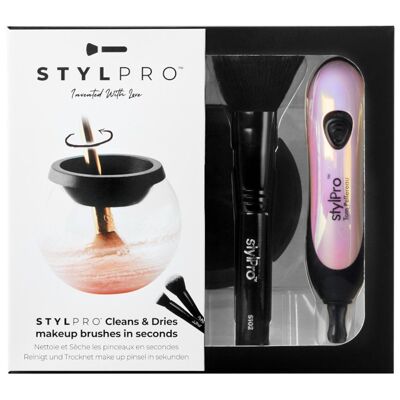 STYLPRO Ensemble-cadeau de nettoyant pour pinceaux de maquillage Pearl