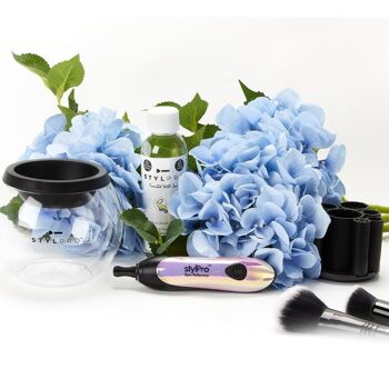 STYLPRO Ensemble-cadeau de nettoyant pour pinceaux de maquillage Pearl 4