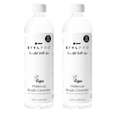 STYLPRO Vegan Makeup Brush Cleanser - 500ml 2 bottles