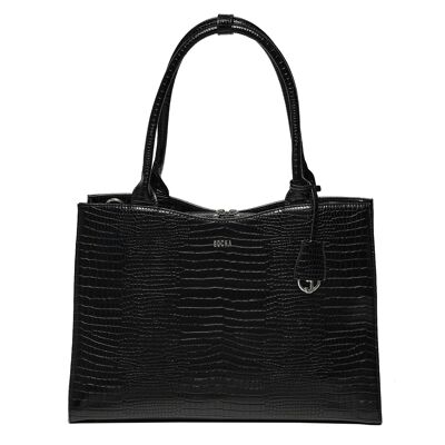 Sac ordinateur Croco Jet Noir 15.6"