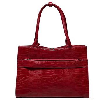 Sac ordinateur Croco Bordeaux 15.6" 2