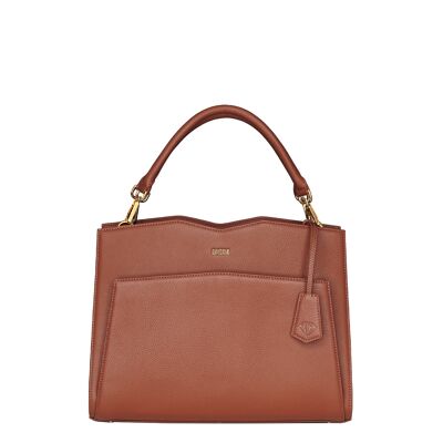 Laptoptasche Diamond Shoulder Cognac 14"