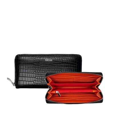 Wallet Croco Black