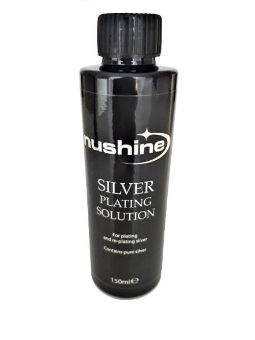 Nushine Silver Plating Solution 100ml - Permanently Plate Pure Silver Onto Worn Silver, Brass, Copper and Bronze (Eco Friendly Formula)