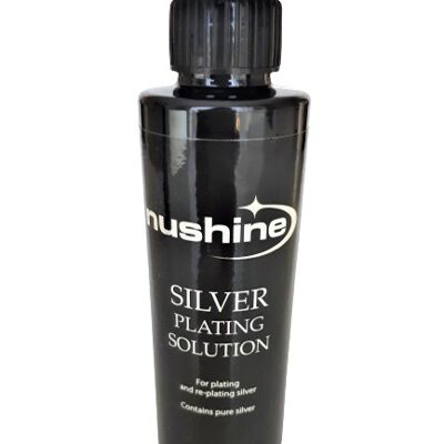 Nushine Silver Plating Solution 150 ml - placca permanentemente PURE SILVER su argento, ottone, rame e bronzo usurati (formula ecologica)