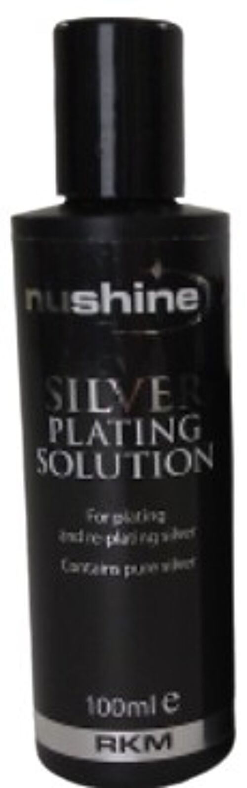 Nushine Silver Plating Solution 100ml - permanently plate PURE SILVER onto worn silver, brass, copper and bronze (eco friendly formula)