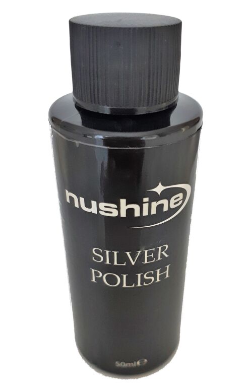 Nushine Silver Polish 50ml - ecofriendly Formula removes Heavy Tarnish effortlessly