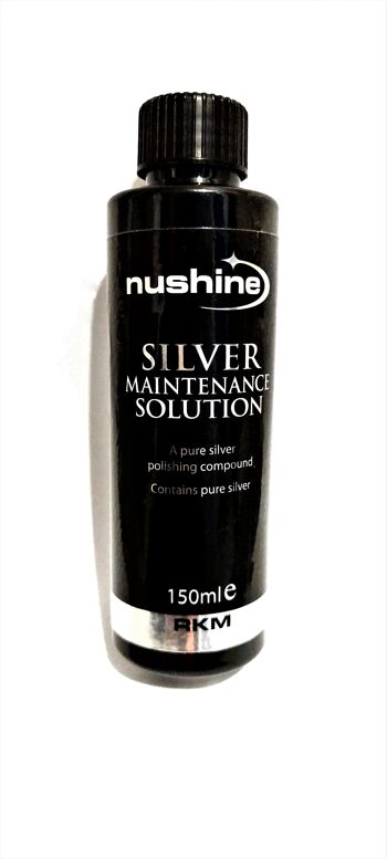 Nushine Silver Maintenance Solution 150 ml - Idéal pour l'argenterie légèrement usée