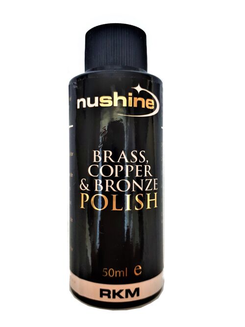 Nushine Brass, Copper & Bronze Polish 50ml - Ecofriendly, Solvent Free & Contains Anti Tarnish Agent to delay Future Tarnish