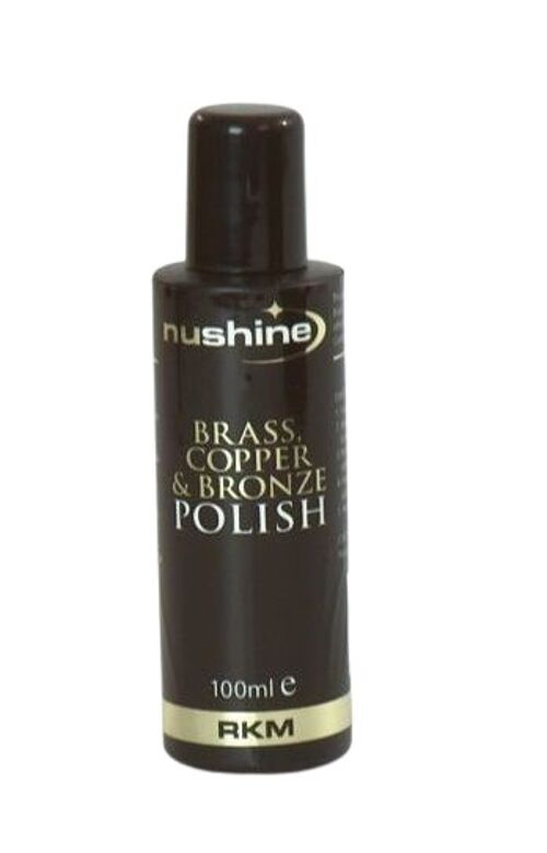Nushine Brass, Copper & Bronze Polish 100ml - Ecofriendly, Solvent Free & Contains Anti Tarnish Agent to delay Future Tarnish